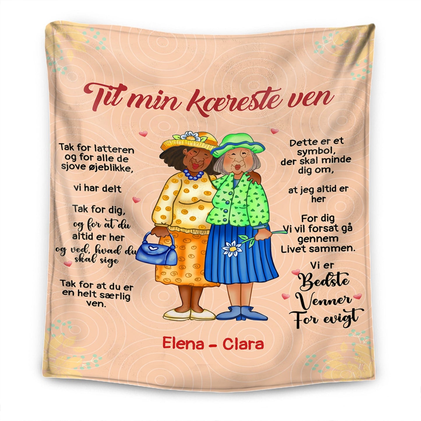 Til Min Kære Ven - Personligt Premium Tæppe™