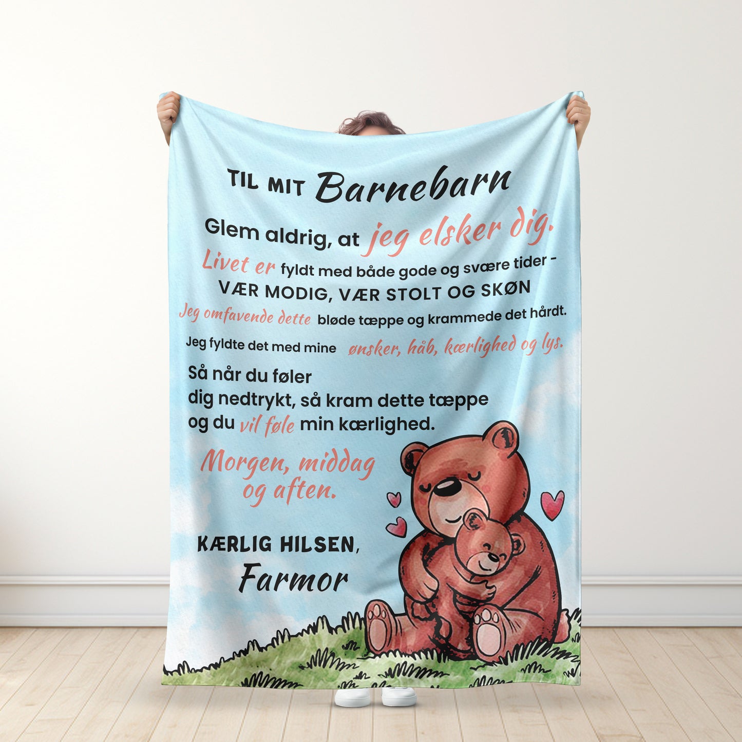 Lovely Bear - bedstemor til mit barnebarn ham/hende - Premium tæppe™