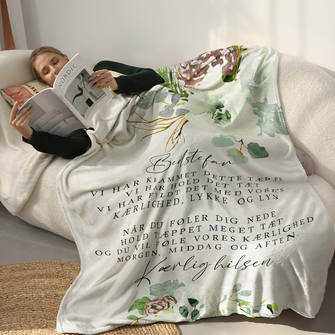 Til min Bedstemor / Bedstefar – Premium Tæppe™