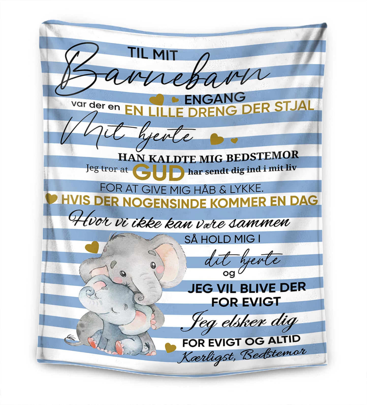 Jeg elsker dig for evigt - Bedstemor – Til mit barnebarn - Premiumtæppe™