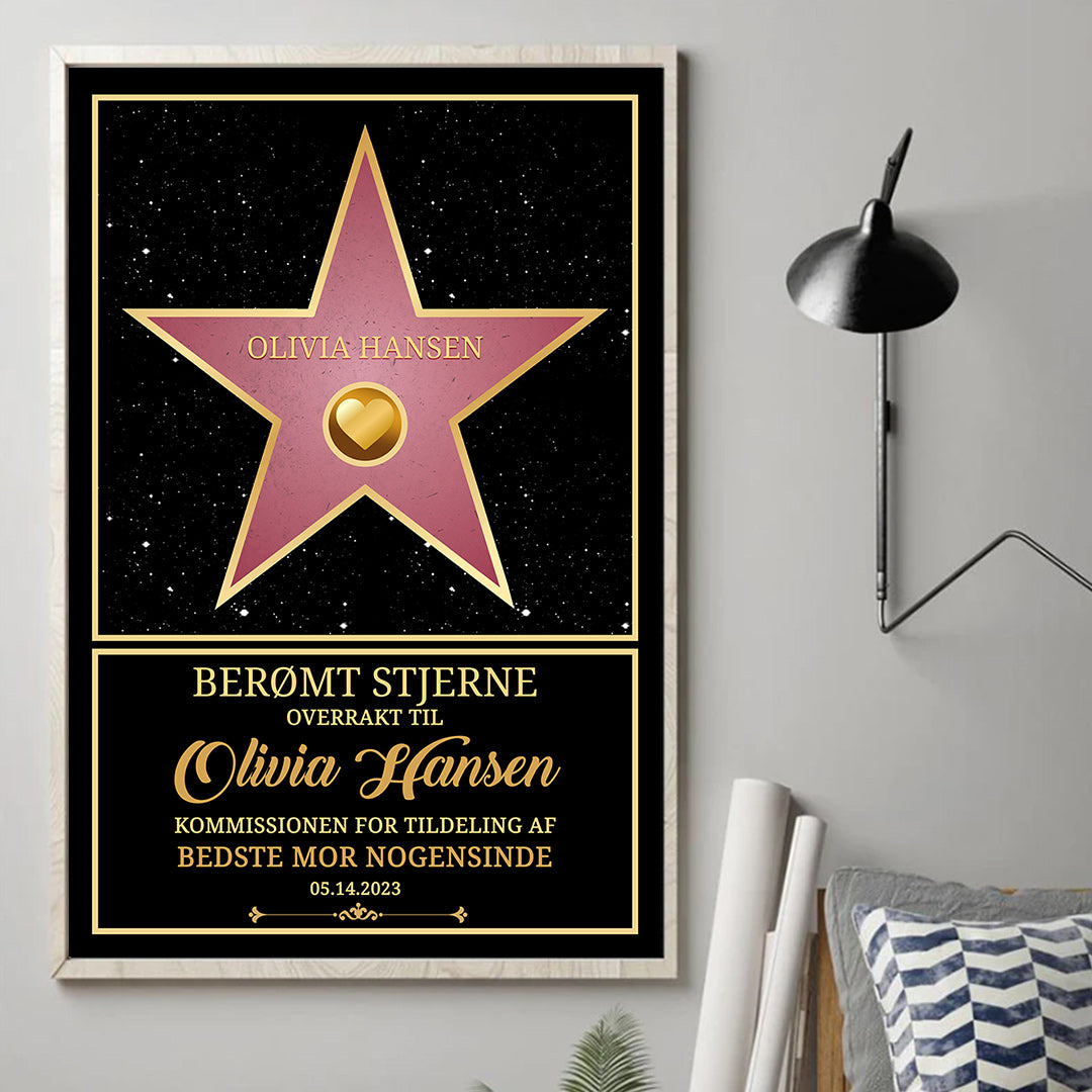 Skræddersyet ‘Berømt Stjerne’-Vægkunst ™