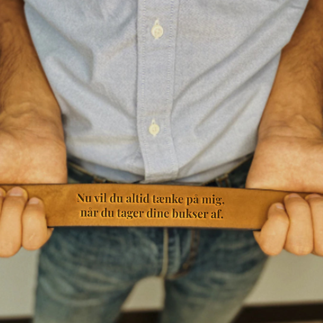 Mænd - Hemmelig besked - Premium Læderbælte™