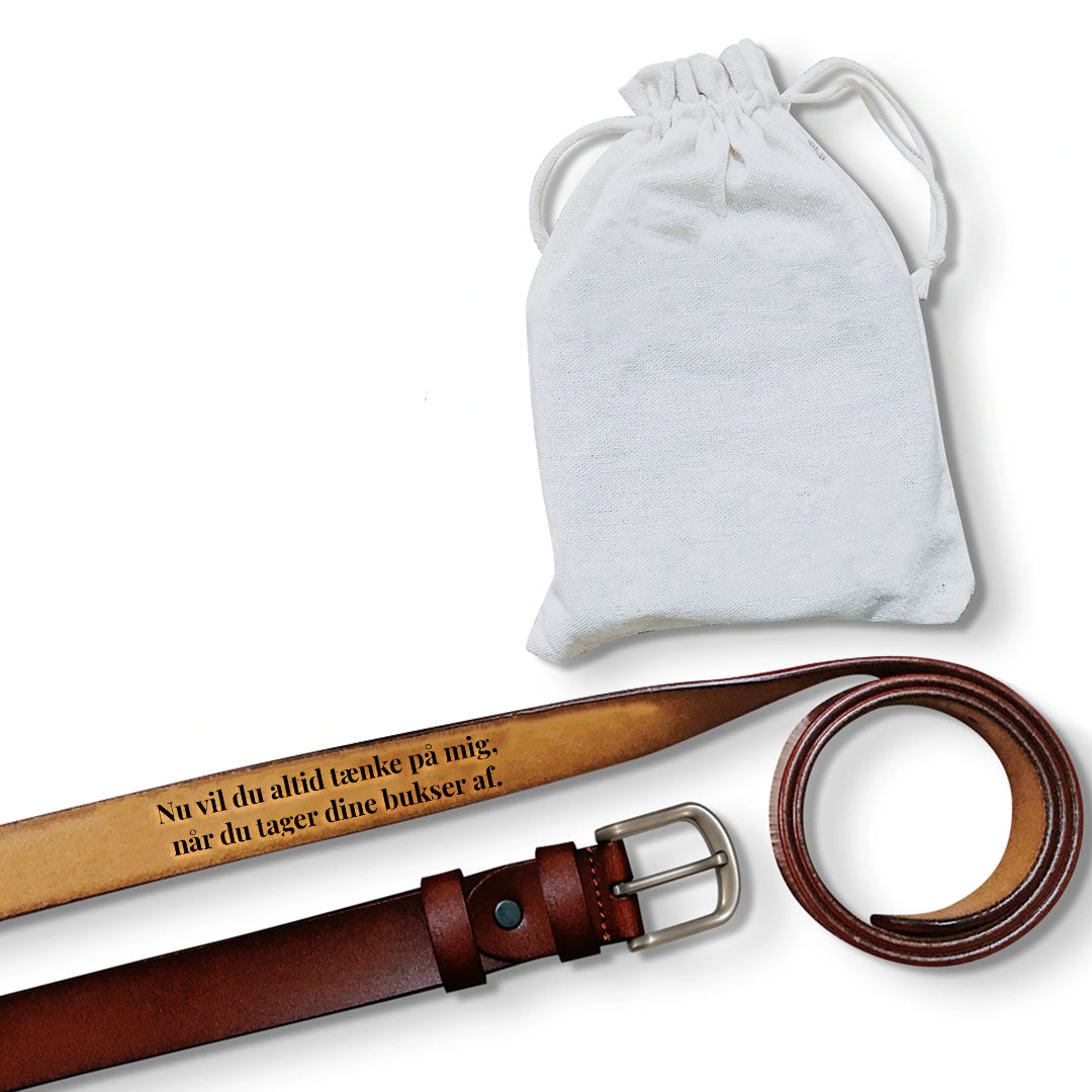 Mænd - Hemmelig besked - Premium Læderbælte™