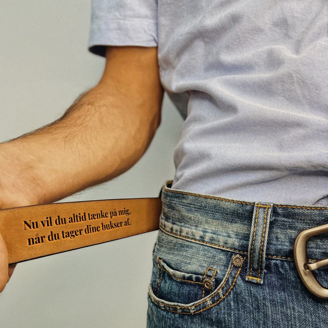 Mænd - Hemmelig besked - Premium Læderbælte™