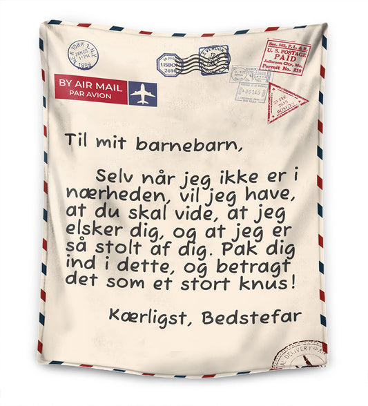 Bedstefar/Farfar/Morfar– Til Mit Barnebarn – Premium Tæppe™ Ver. 3