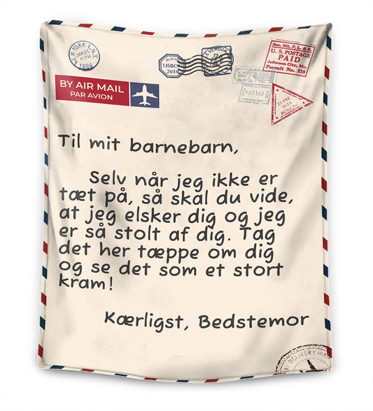 Bedstemor/Mormor/Farmor – Til mit barnebarn – Premium Tæppe™ Ver. 3