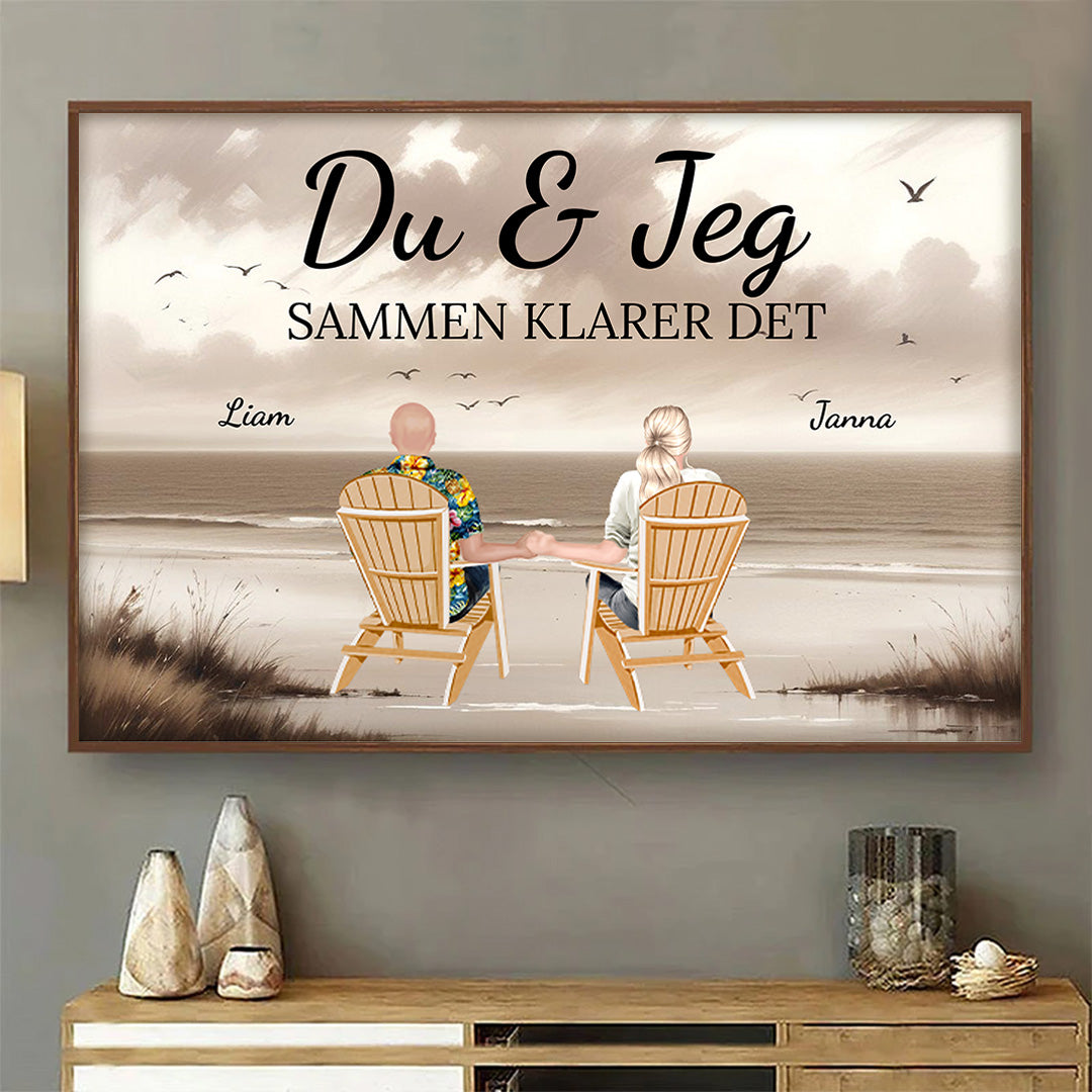 Du & jeg klarer det sammen - Gaver til par - Skræddersyet plakat