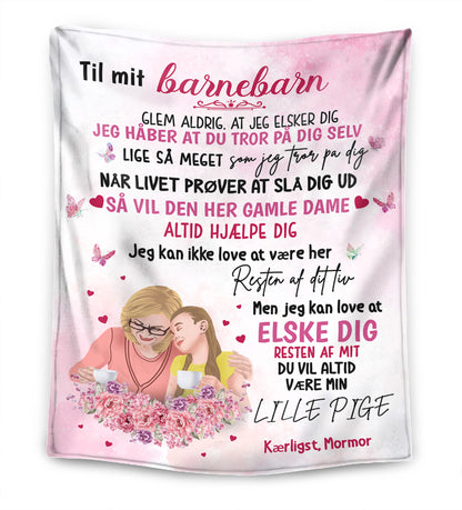 Ren kærlighed – Bedstemor – for barnebarn Premium tæppe™