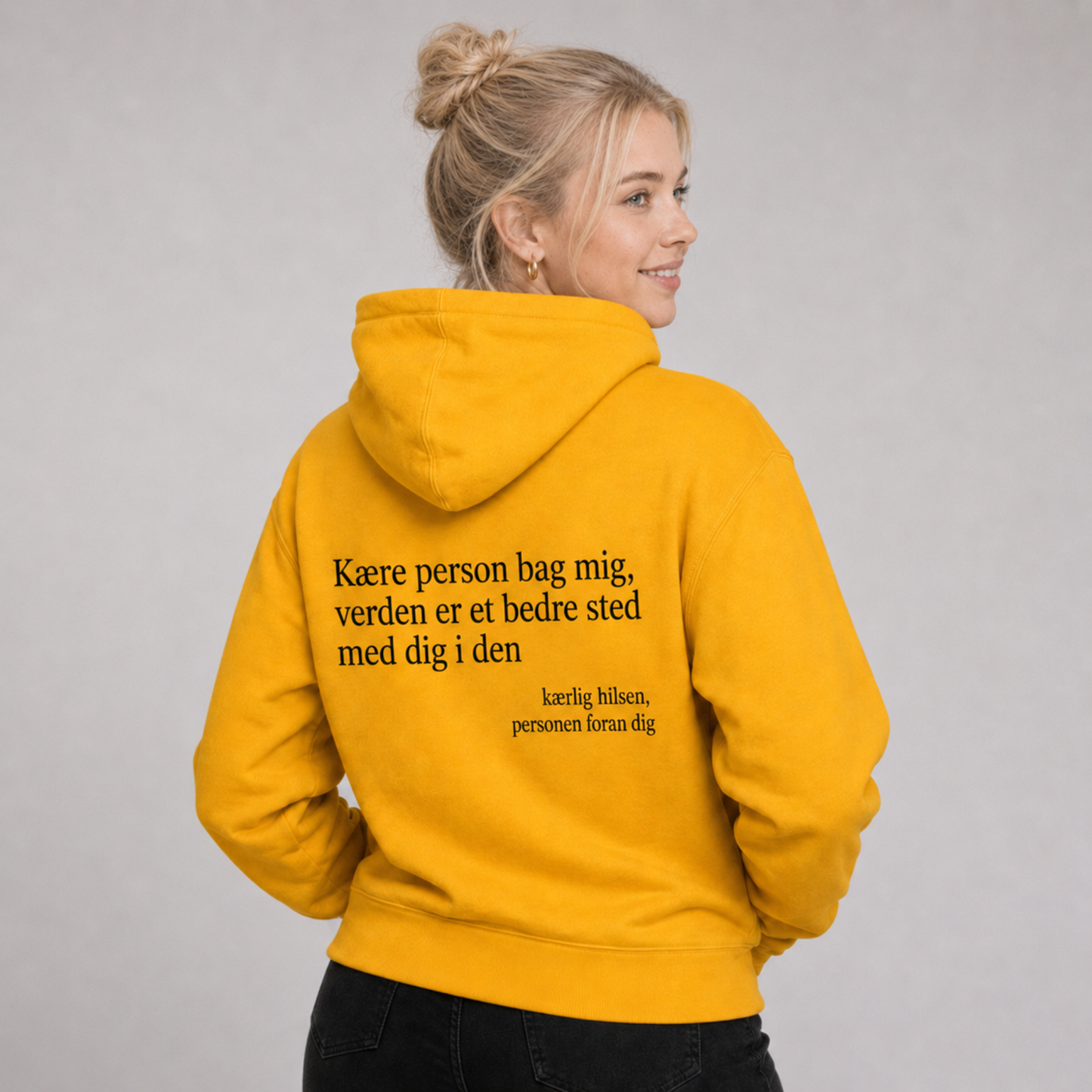 Du er mere end god nok Hættetrøje med lynlås