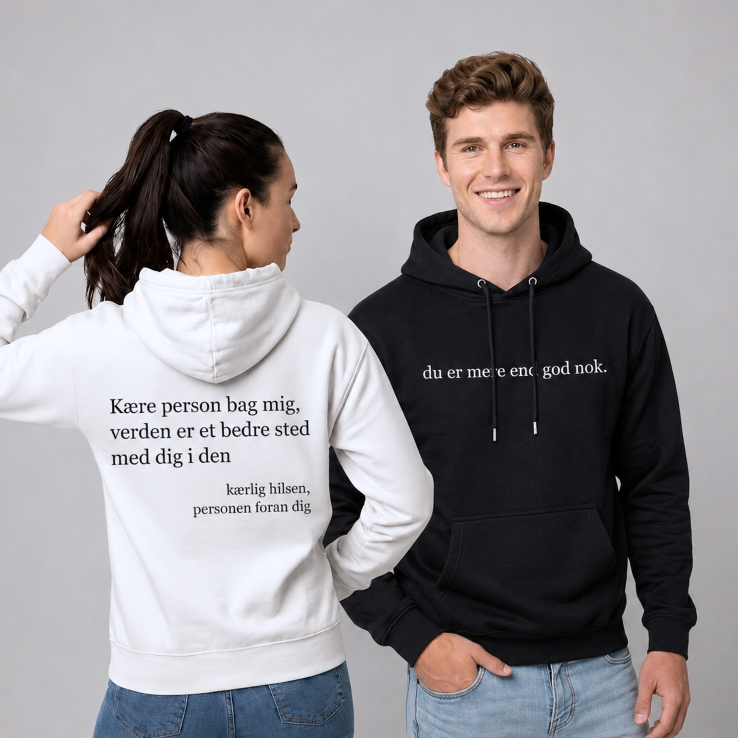Du er mere end god nok Hoodie