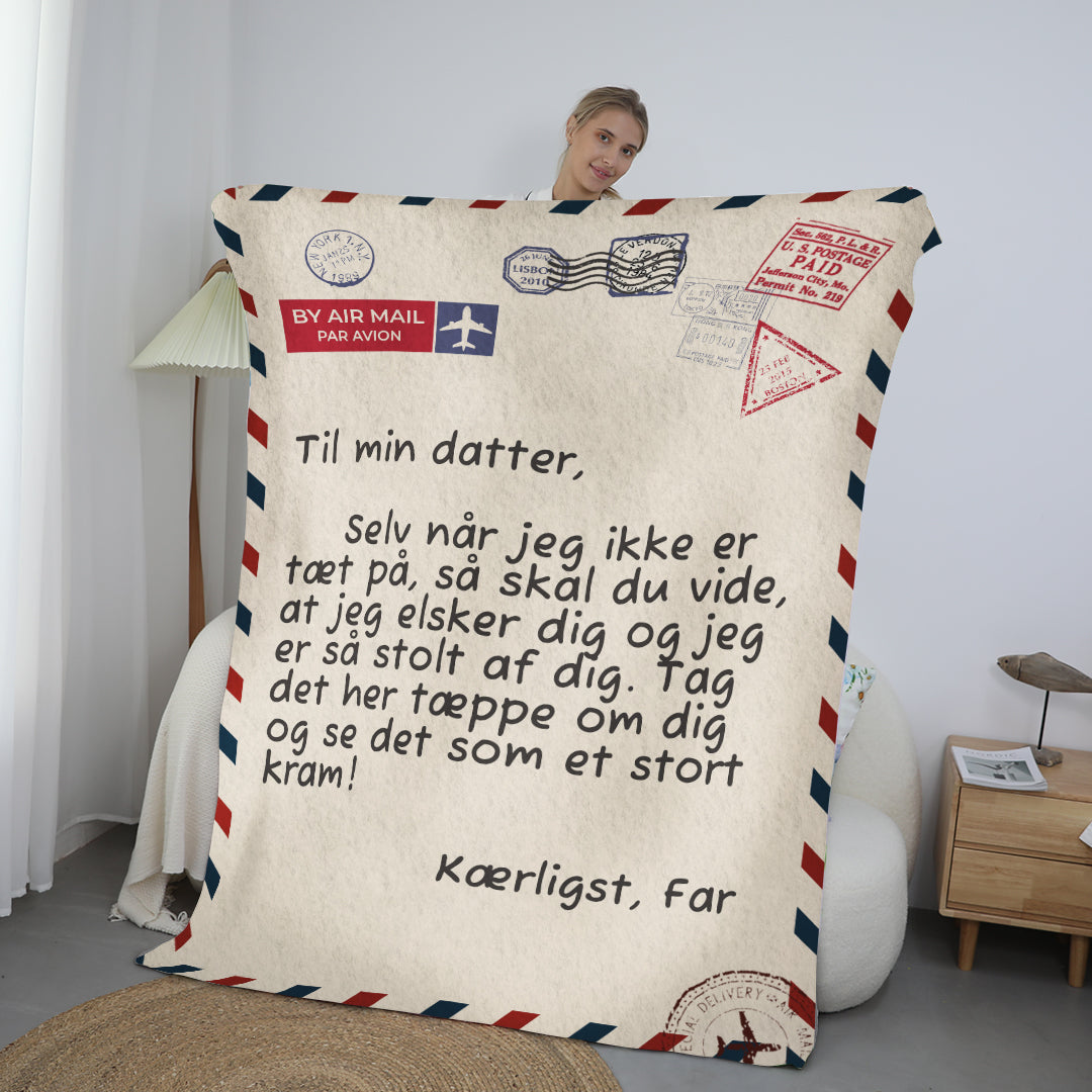 Far - Til min datter / søn - Premium tæppe™ Ver. 3