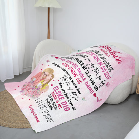 Ren kærlighed – Bedstemor – for barnebarn Premium tæppe™