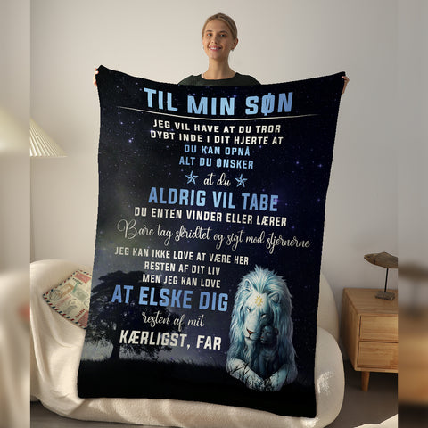 Tro på dit hjerte - Far til min datter/søn Premiumtæppe™